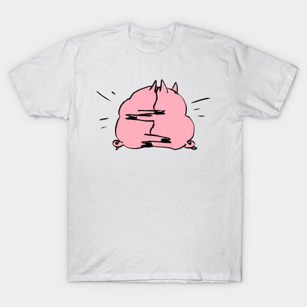 Pigs Colliding T-Shirt by Daniel Spenser